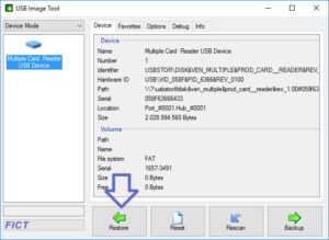 USB Image Tool - Restore
