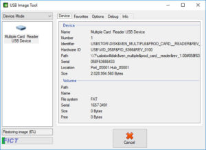 USB Image Tool - Restoreing