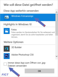 Win10 Windows Fotoanzeige