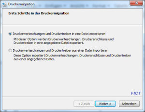 Windows Drucker kopieren - Drucker export