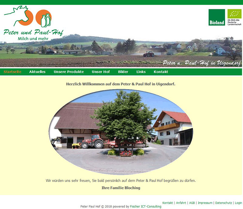 Referenzen Webdesign - Peter & Paul Hof